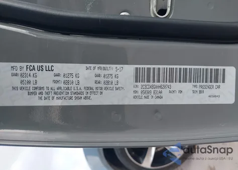 2017 Dodge Charger Se Rwd from USA, damaged, VIN 2C3CDXBGXHH620743